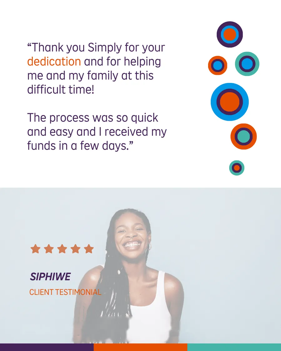 Simply customer testimonial card