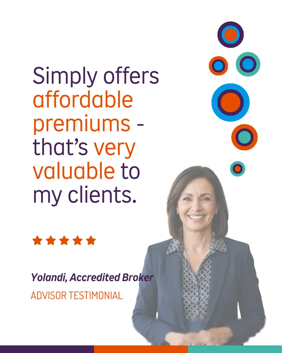 Yolandi, accredited broker: Simply offers affordable premiums