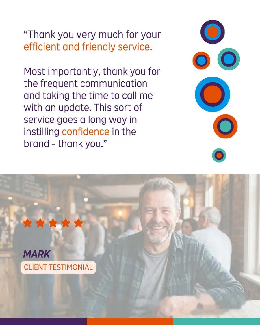Simply customer testimonial card
