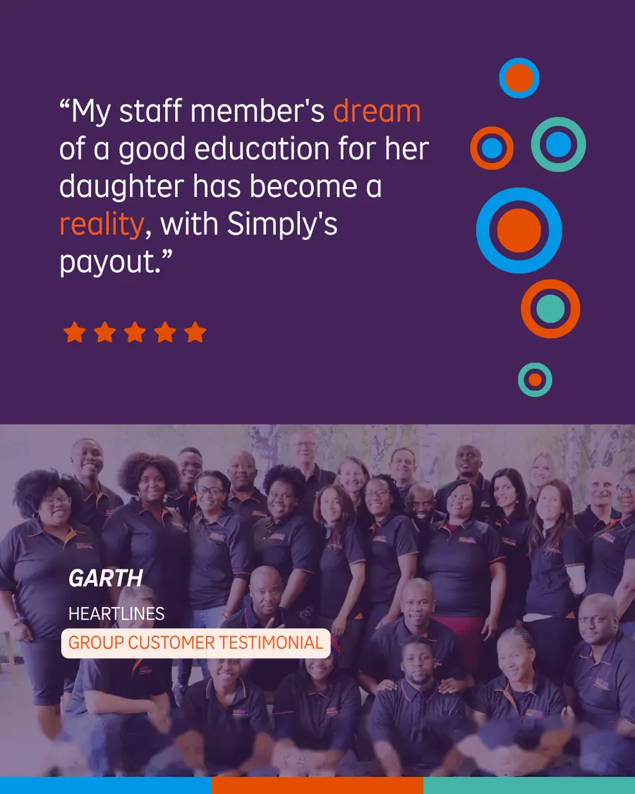 Simply group customer testimonial card