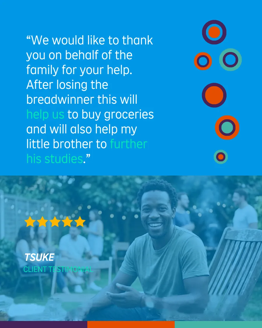 Simply customer testimonial card