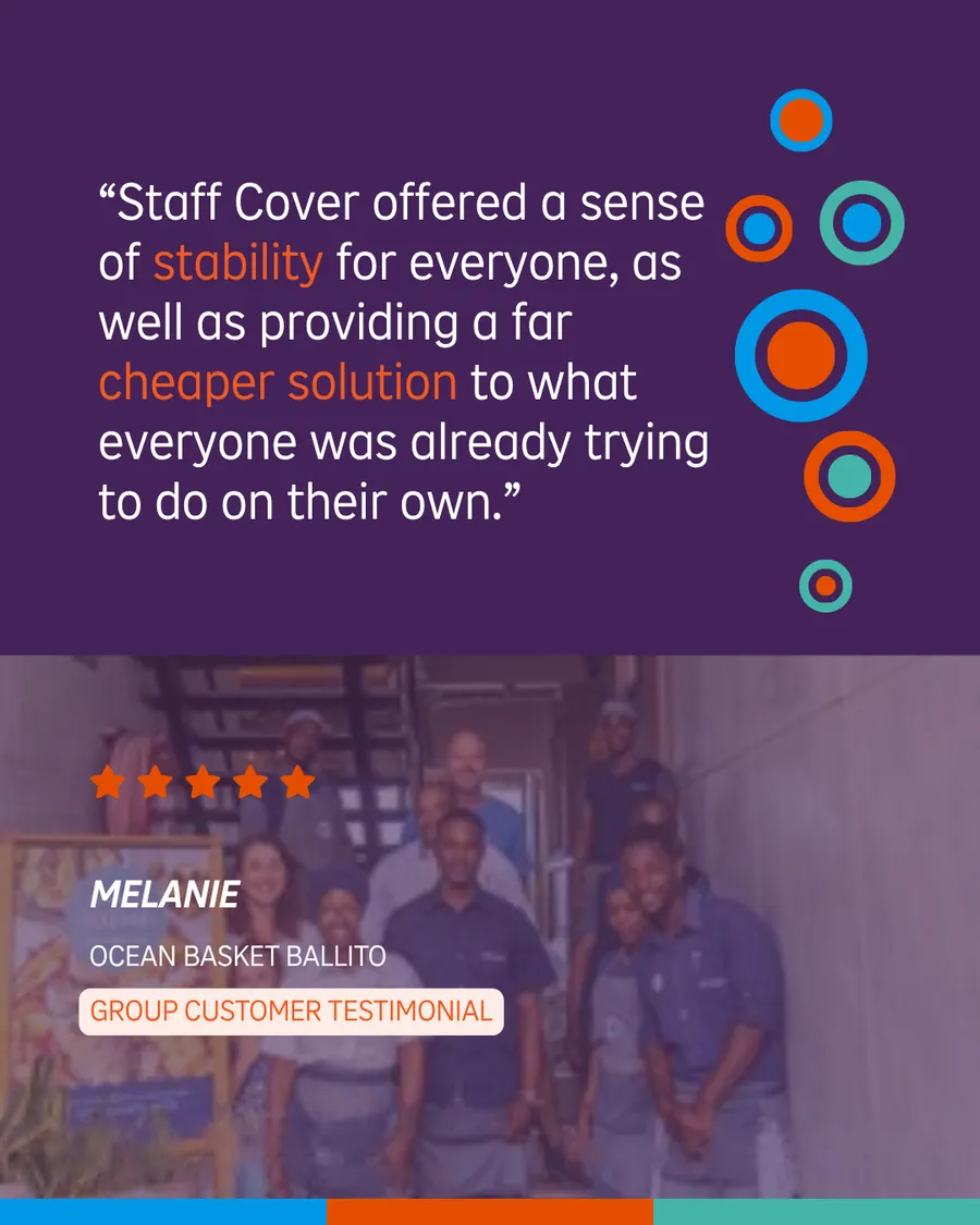 Melanie, Ocean Basket Ballito: Staff Cover offered a sense of stability
